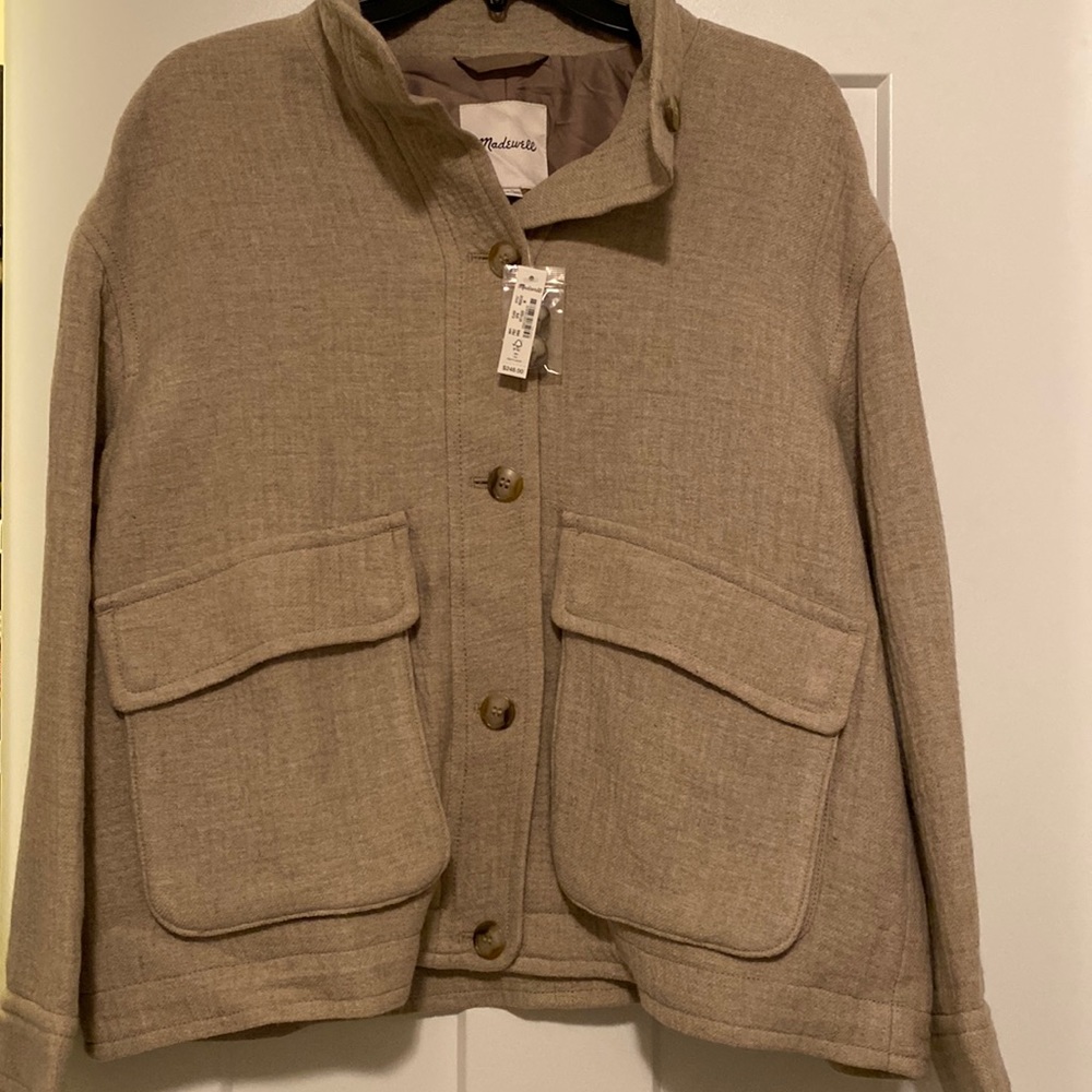 Madewell button down funnel neck jacket NWT